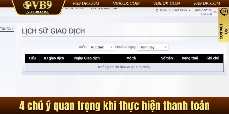 4 chú ý quan trọng khi thực hiện quy trình thanh toán